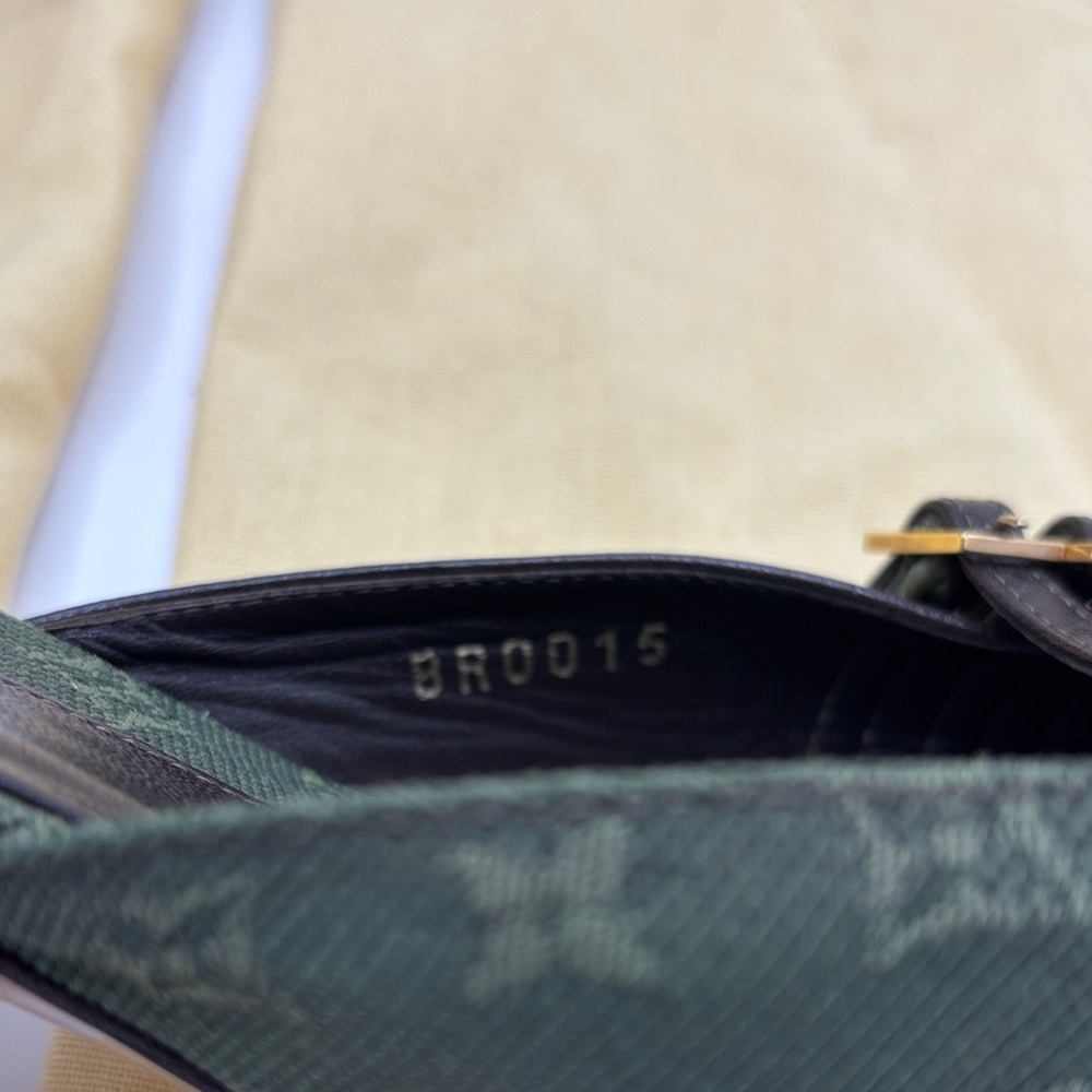 Louis Vuitton 6am Olive Green Monogram Pointed Mule with Brown Straps - size 38 - Picture 9 of 9